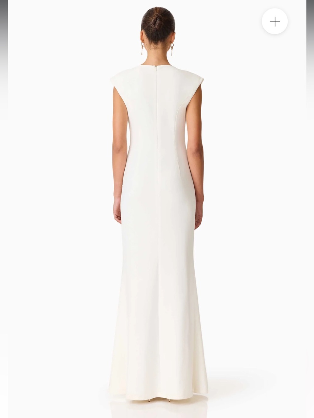 elliatt veda white 3d floral embellished diamante bridal gown maxi dress medium - Picture 6 of 14